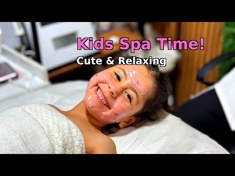 ASMR Kids Spa | Gentle Face Massage for 7-Year-Old Girl | No Talking, Soothing Sounds &amp; Smile ▶15:38