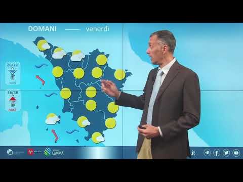 Le condizioni meteo di oggi in Toscana - giovedì 13 luglio 2023
