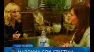 Madonna en la Casa Rosada con Cristina e Ingrid Betancourt
