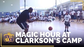 Magic Johnson Puts On A Show At Jordan Clarkson&#39;s Camp