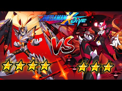 Crimson Valstrax Zero 4* Vs Halloween Zero 3* - Mega Man X DiVE (Mobile Controls PvP)