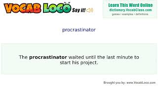 Video thumbnail for procrastinator