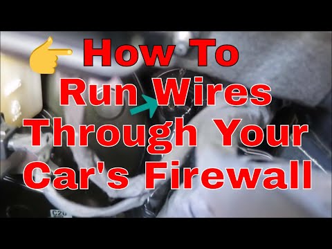 How to run a wire through a car's firewall grommet