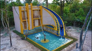 They’re Work In Forest By Build Contemporary Private Villa House With Water Slide And Swimming Pool