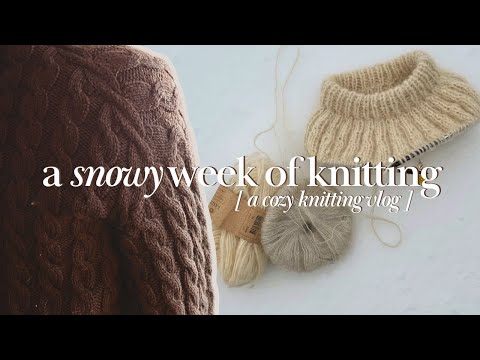 knit with me in a snowstorm ❄️ finishing my jacket no 2 & a new cast on!
