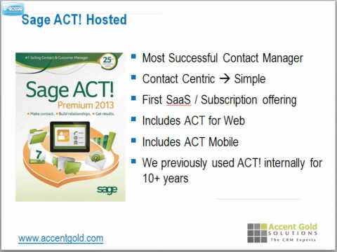 Sage ACT 2013! - Pros and Cons