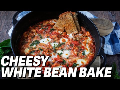 Golden, Bubbly Cheese on Creamy Beans | The Perfect One-Pan Dinner