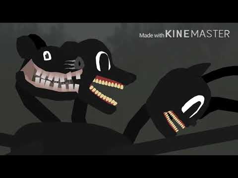 Cartoon cat, rat, dog, vs siren head, scp 096, slender man