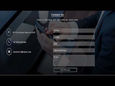 How To Make Beautiful Responsive Contact Us Form Design Using HTML CSS - Latest tutorial 2020
