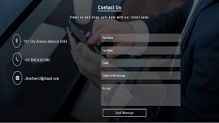 How To Make Beautiful Responsive Contact Us Form Design Using HTML CSS - Latest tutorial 2020