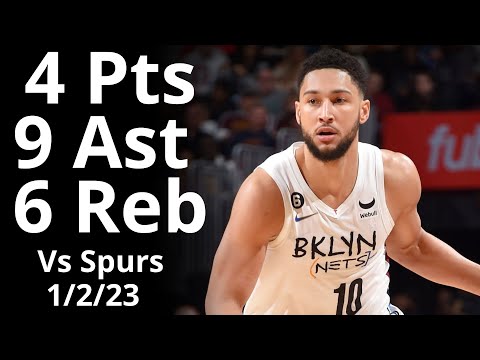 Ben Simmons 4 Pts 9 Ast 6 Reb vs Spurs Highlights