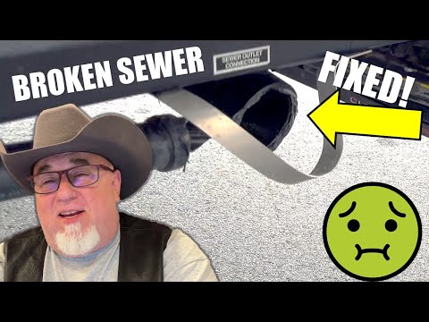 How I "fixed" my broken Ember RV Sewer outlet. How-to assemble an emergency black tank outlet repair