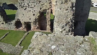 Panorama Historic Rhuddlan Castle CADW Rhyl Denbighshire Wales