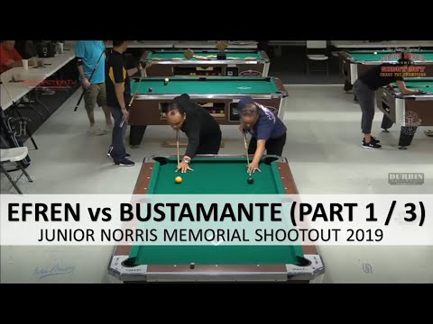 P 1/3 Efren Reyes vs Bustamante - Junior Norris Memorial Shootout 2019