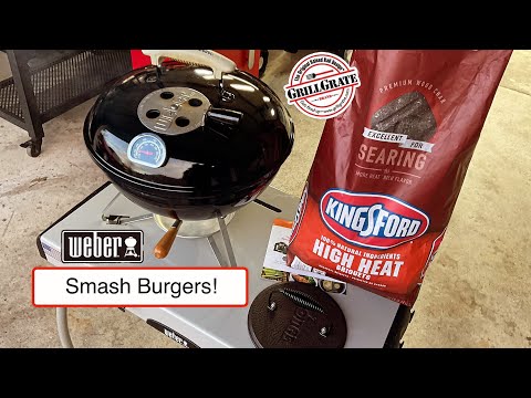 Smash Burgers! / Weber Smokey Joe Using Inverted Grill Grates! / Awesome!