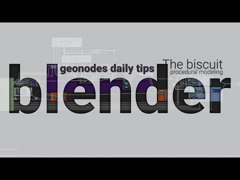 The Biscuit: Procedural modeling | blender geonodes daily, tip 5