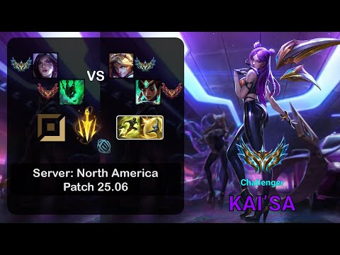 Kai'Sa ADC + Thresh vs Ezreal + Karma - NA Challenger - Patch 25.06