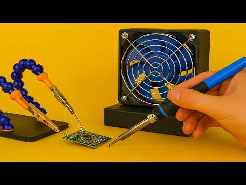 DIY Soldering Helping Hand with Smoke Extractor Fan | Protect Your Lungs While Soldering!