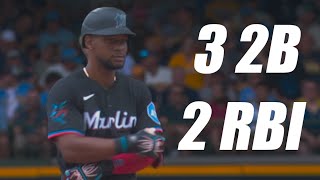 Otto Lopez Hits 3 Doubles vs Brewers