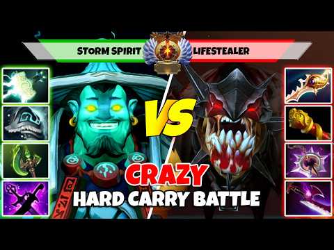 STORM SPIRIT (Carry) vs LIFESTEALER (Carry) - Epic Battle Of Immortal Rank Dota 2 Players - Z Dota 2