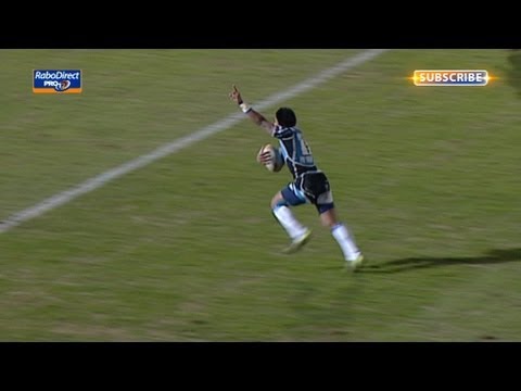 Sneaky Nikola Matawalu intercept try - Glasgow Warriors v Munster 29th March 2013