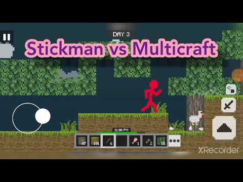 Stickman vs Multicraft - Noob vs Pro Survival Gameplay Walkthrough Part ( 2 ) Games ///