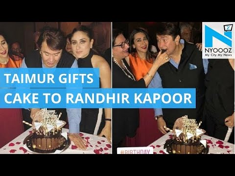 Kareena's baby boy Taimur gifts cake to Randhir Kapoor