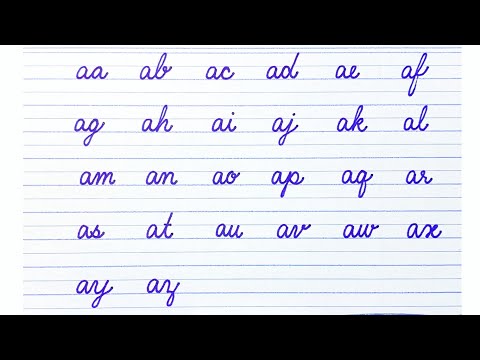 How to write English cursive writing | Join letters connections a a-z | Cursive handwriting tutorial