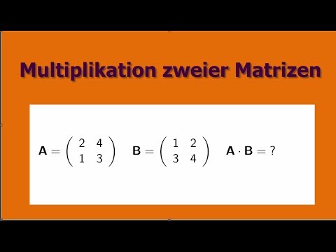 Multiplikation zweier Matrizen miteinander (Schema von Falk)