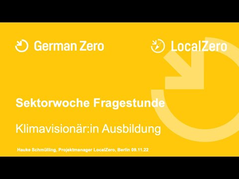 Klimavisionär:in Ausbildung Session 11: Fragestunde