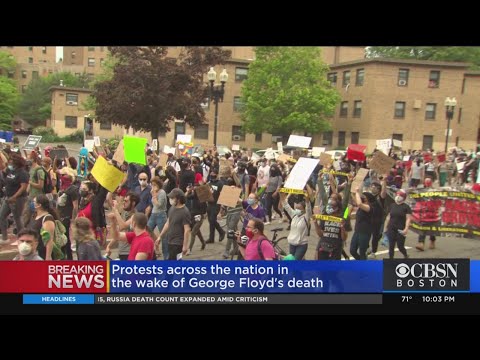 Protesters, Officers Clash Outside Police Station In Boston