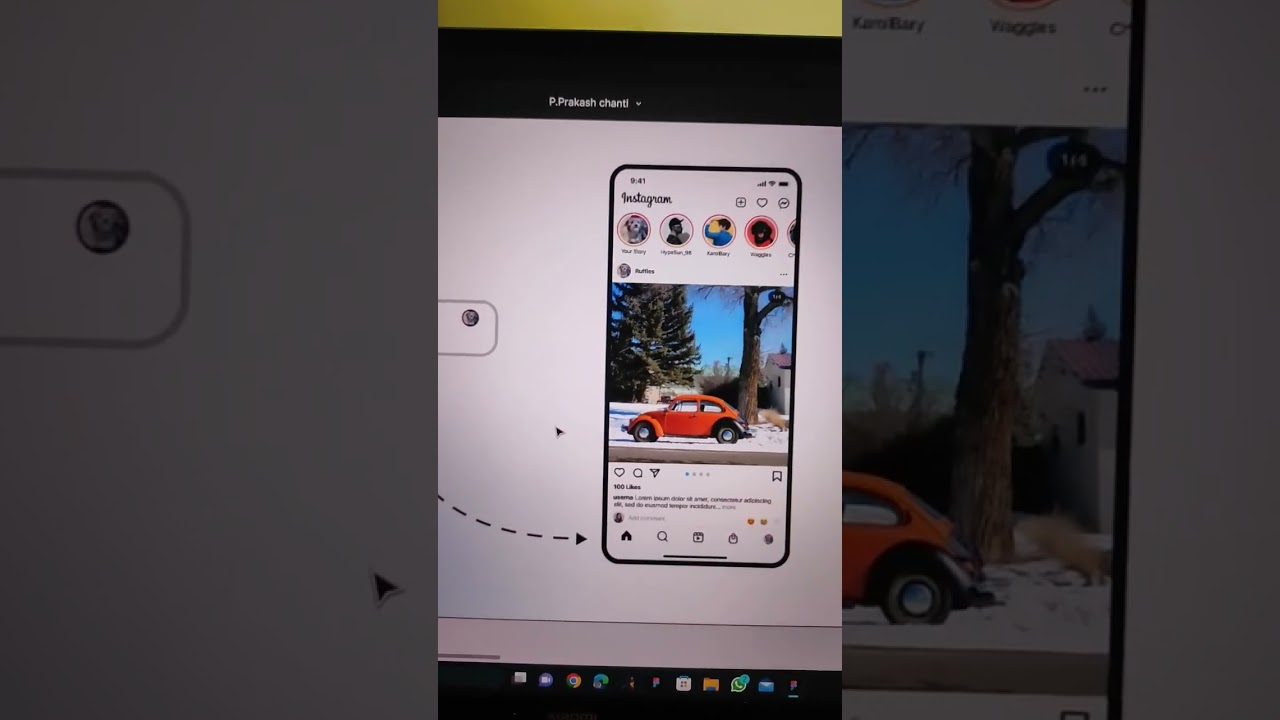 i created a instagram mobile screen using figma #figma #laptop#ui design#ux designer #ui/ux