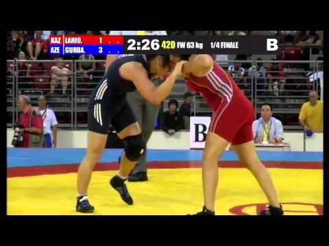 WWJC2013 / Ragnetta Gurbanzade - Yekaterina Larionova (KAZ) - FW 63 kg - 1/4 final
