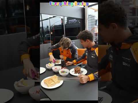 Oscar Piastri's reaction when Lando Norris called chocolate sprinkles as mouse poo #f1shorts #f1