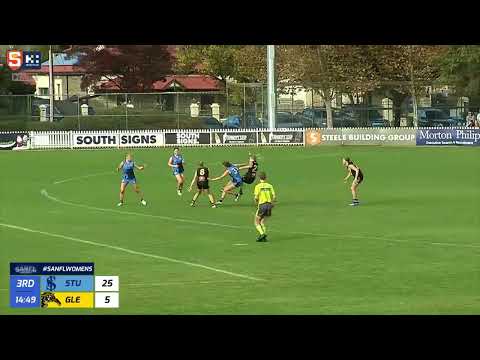 Hostplus SANFLW League Prelim Final - Glenelg's Chelsea Packer finishes nice team play