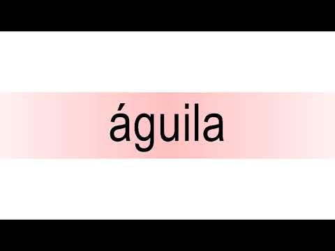 How to pronounce águila