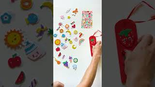 Craft the Cutest Bookmarks using Fruit Stickers! Arts & Crafts for Kids #shorts #kidslearning