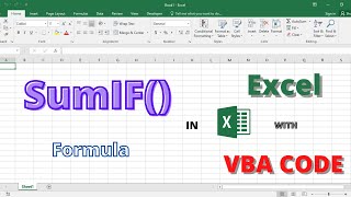 Apply SumIF Formula in Excel with VBA Code | SumIF with VBA | Excel Tutorial in Telugu | Excel VBA