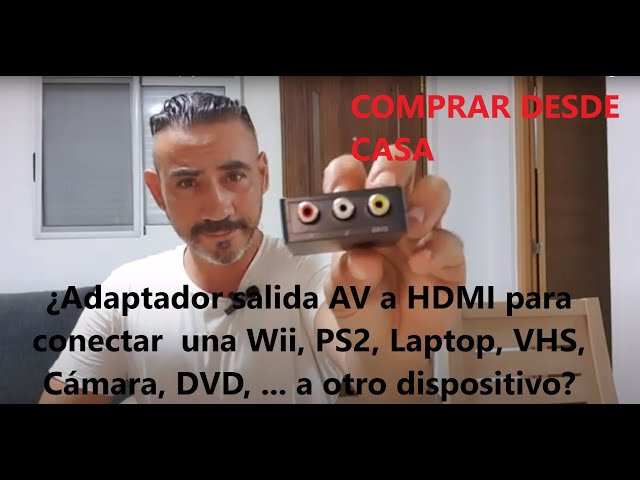 Vídeo relacionado con QGECEN RCA a HDMI, Adaptador AV a HDMI de Audio y Video Soporte 1080P con Cable de Alimentación USB para Wii PS2 Gamecube VHS Camara Laptop DVD Proyector