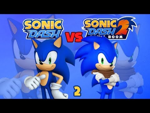 Sonic Dash vs Sonic Dash 2 Sonic Boom: Sonic Comparison [60fps]