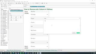 How to Remove abc Column in Tableau