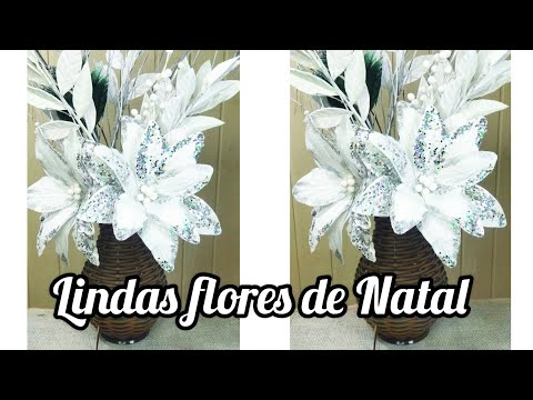 Fácil e barato,Olha que Modo inédito de Fazer flor de Natal com tecido de feltro.flor de Natal..