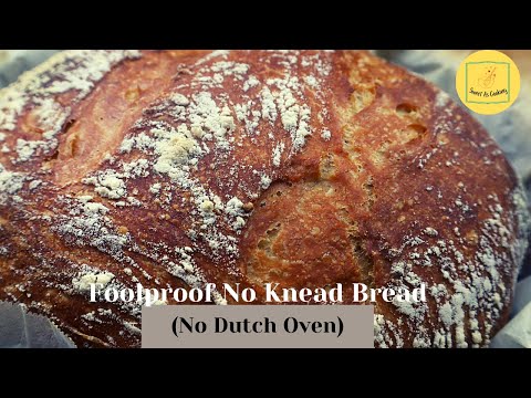 Rustic No-Knead Bread- No Fail Recipe (Without A Dutch Oven!)