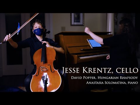 Jesse Krentz plays Hungarian Rhapsody Op. 68 by Popper for cello and piano