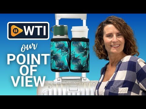 riemot Luggage Travel Cup Holder Free Hand Drink Carrier - Hold Two Coffee Mugs - Fits Roll on Suitcase Handles - Gifts for Flight Attendants Travelers Accessories Vacation Leaf 7 Hook & Loop - WTI product video review