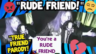 RUDE FRIEND! (Hannah Montana &#39;True Friend&#39; Parody!)