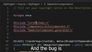 Unreal Engine 4.26 C++ IntelliSense VSCode bug solve