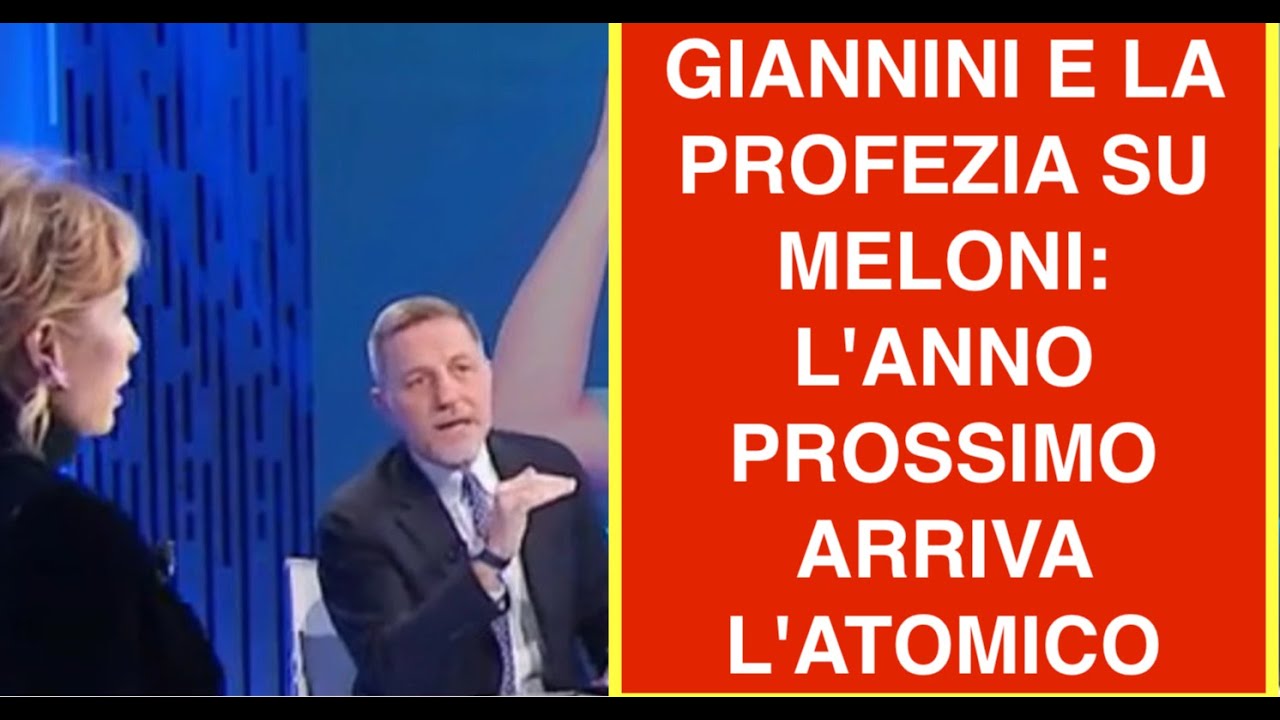 GIANNINI E LA PROFEZIA SU MELONI: L'ANNO PROSSIMO ARRIVA L'ATOMICO
