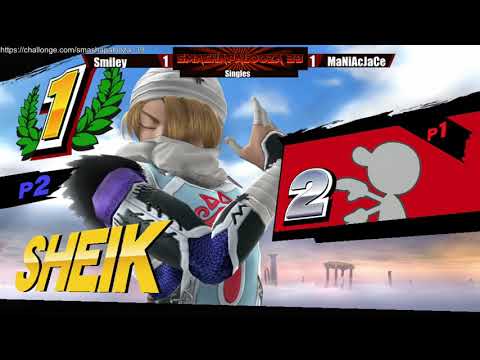 SmashaPalooza 39: Winners Semis - MaNiAcJaCe (Sheik, Diddy Kong) vs Smiley (G&W)