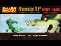 Smash Remix Classic Mode Remix 1P Gameplay With Polygon Yoshi VERY HARD
